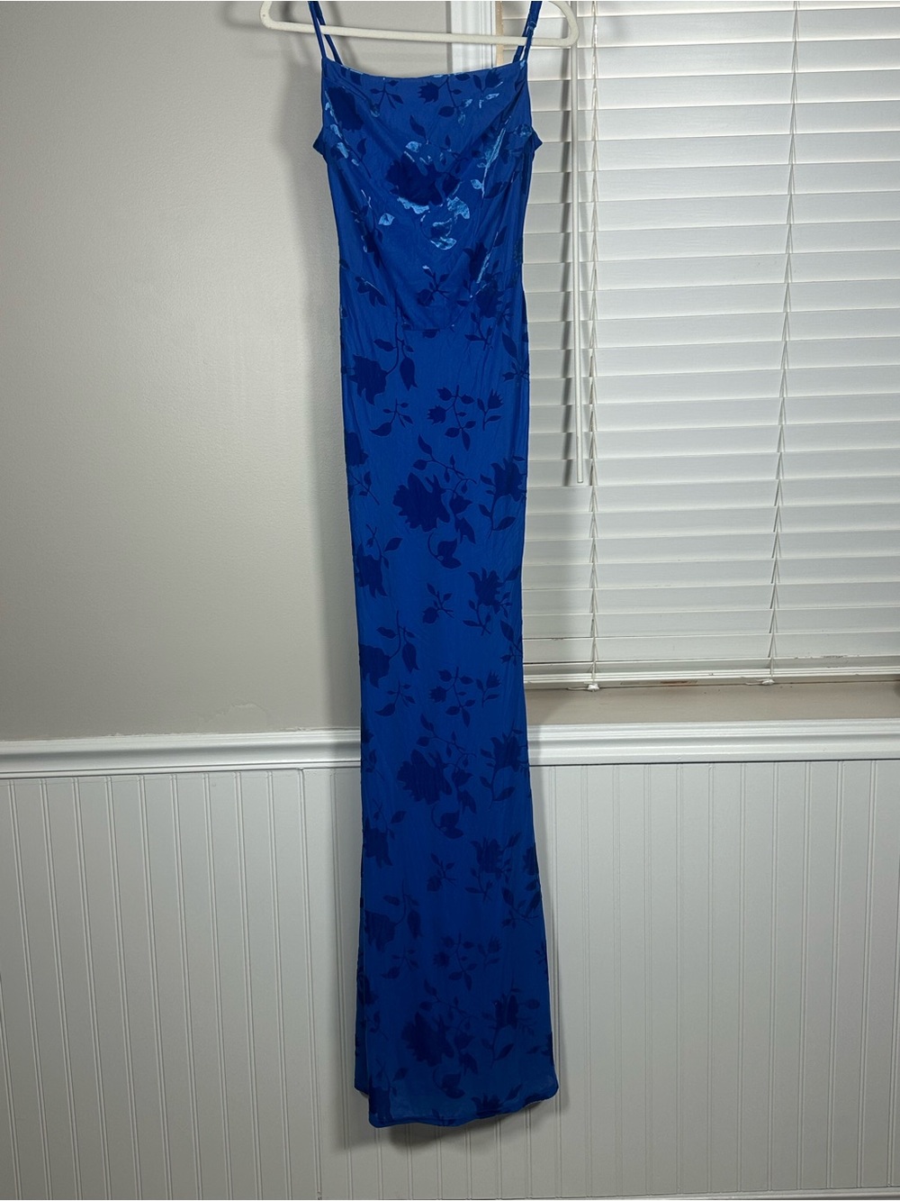 Blue Floral Slip Maxi Dress Fashion Nova NWT